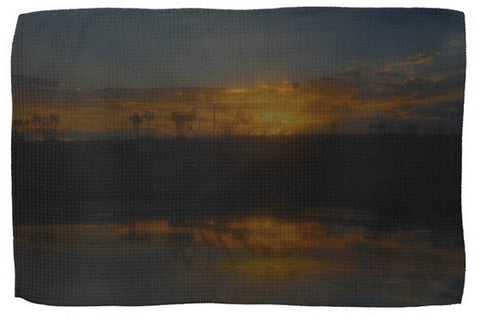Reservoir At Sunset Kitchen Towel