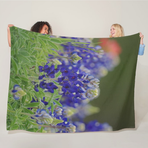Flowers and Garden Fleece Blankets