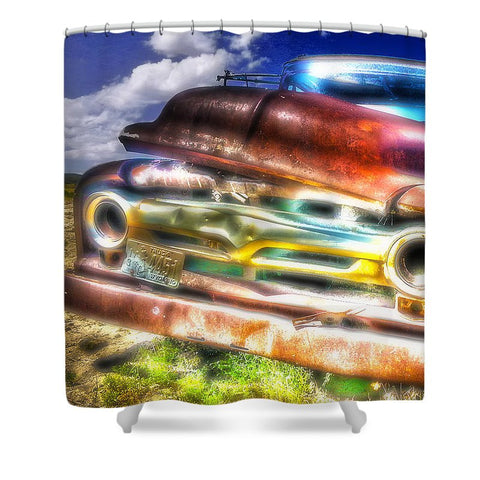 Wyoming Old Chevy Truck Shower Curtain