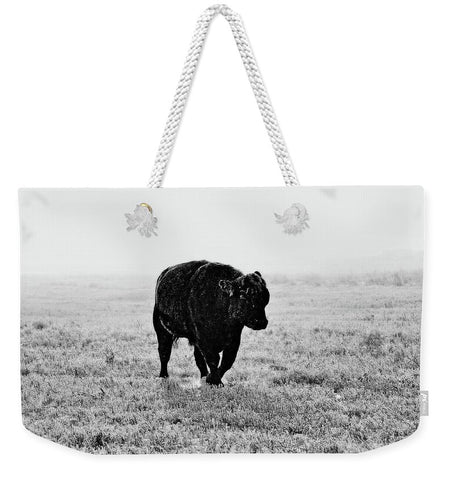 Bull After Ice Storm Weekender Tote bag
