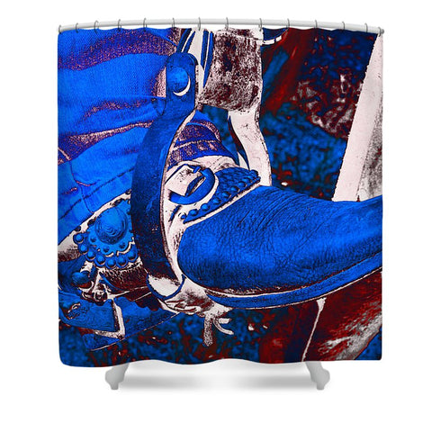 Electric Cowboy Boot Shower Curtain