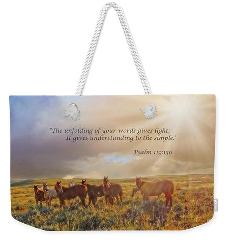 Led By The Light Inspirational Weekender Tote bag