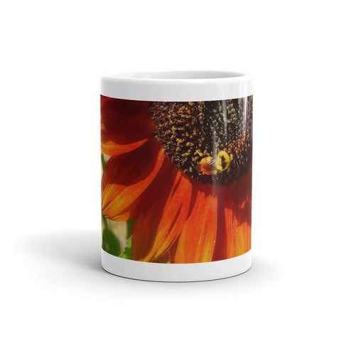 Autumn Sunflower and Bumble Bee Mug