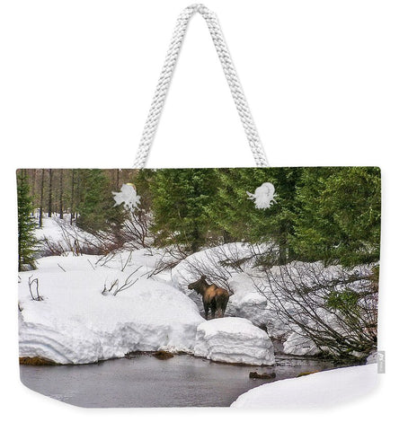 Moose in Alaska Weekender Tote bag