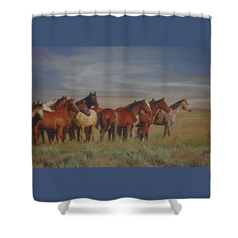 Over The Fenceline Shower Curtain