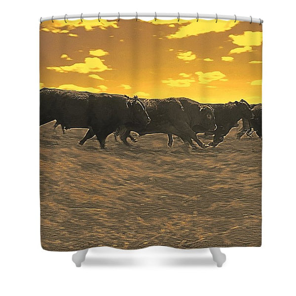 Running with the Boys Shower Curtain