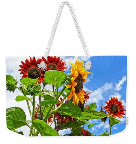 Rustic Sunflowers Weekender Tote bag