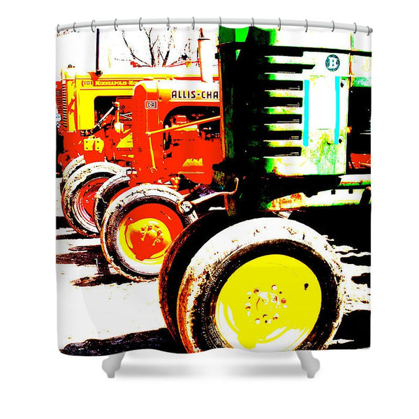Antique Tractors Shower Curtain