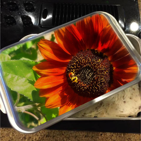 Autumn Sunflower and Bumble Bee Cake Pan with Lid