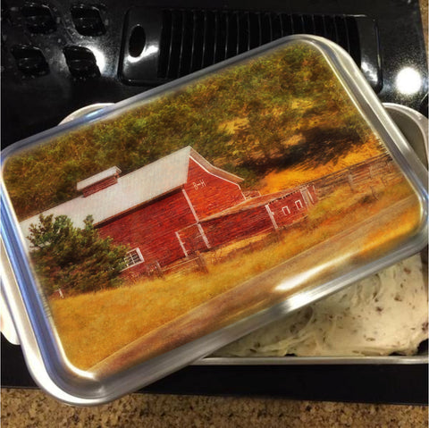 Autumn's Black Hills Barn Cake Pan with Lid