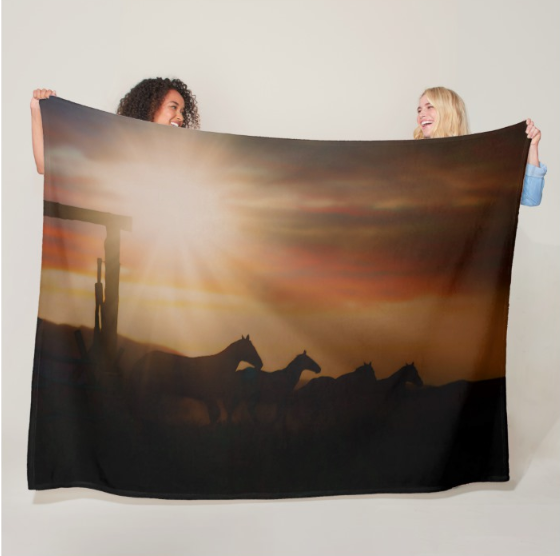 Caballo Sunset Fleece Blanket