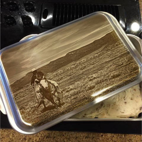 Cowboy Ride Cake Pan with Lid