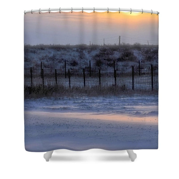 Early Morning Winter Shower Curtain