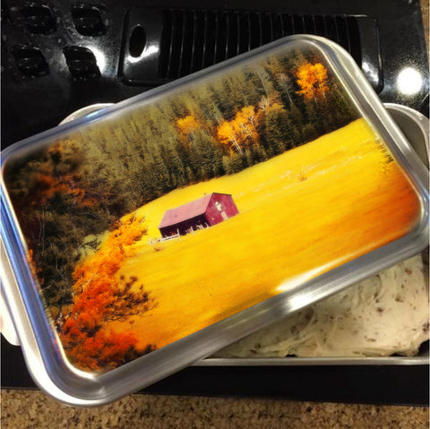 Fall on a South Dakota Meadow Cake Pan with Lid