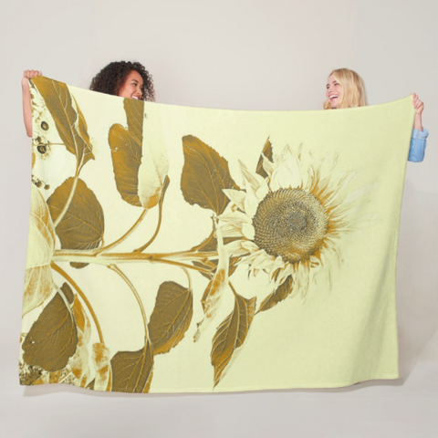 Golden Rayed Fleece Blanket