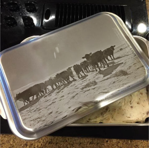Heifers In The Snow Cake Pan with Lid
