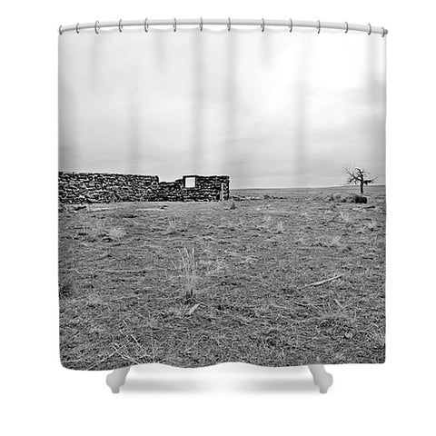 Homestead and Tree Shower Curtain