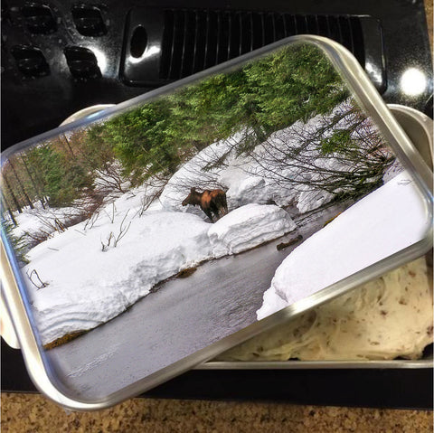 Moose in Alaska Cake Pan with Lid