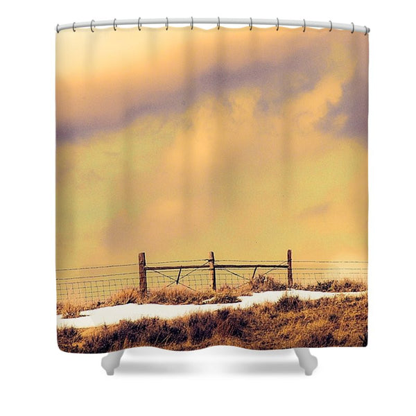 North Gate to Sunset Shower Curtain