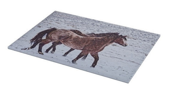 Prancing in the Snow Cutting Board