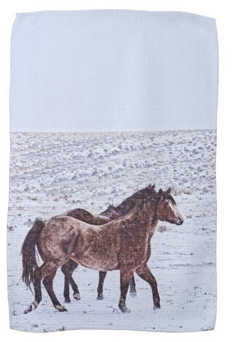 Prancing in the Snow Kitchen Towel