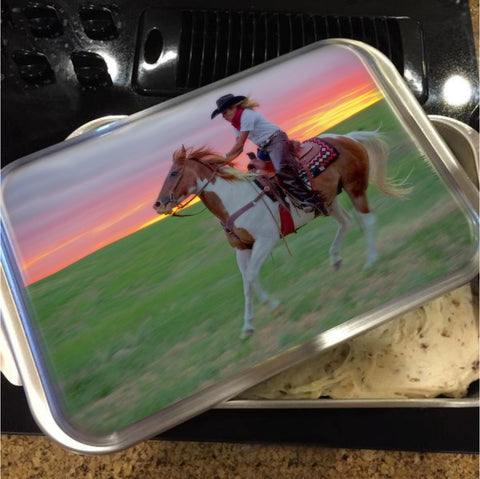 Racing the Sunset Cake Pan with Lid