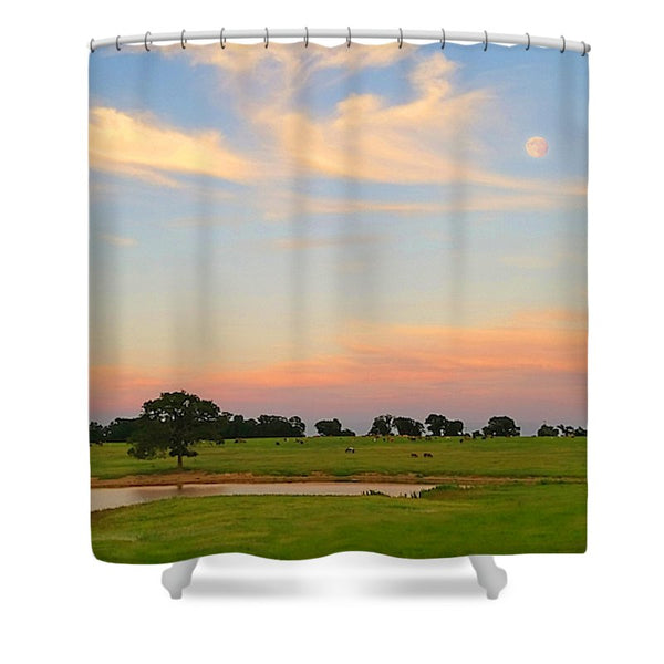 Ranch Setting with Moon Shower Curtain