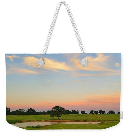 Ranch Setting with Moon Weekender Tote bag