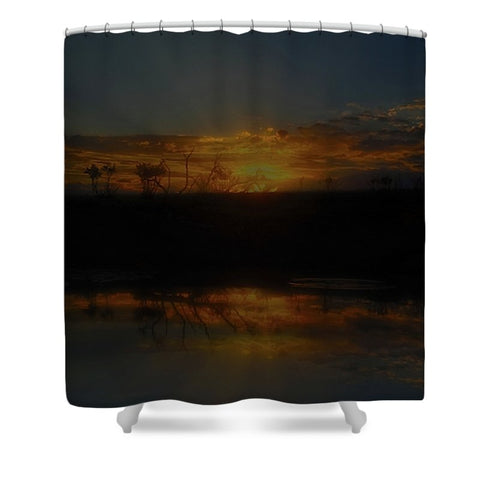 Reservoir At Sunset Shower Curtain