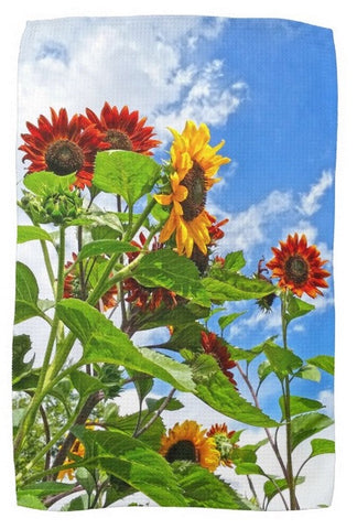 Rustic Sunflowers Kitchen Towel