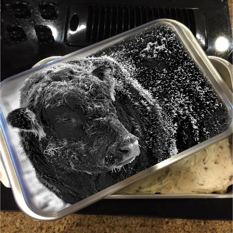 Snow Covered Ice Bull Cake Pan with Lid