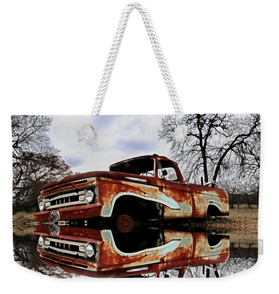 Parked on the Edge of Time Weekender Tote bag