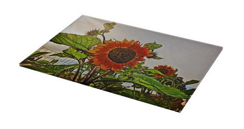 Sunflowers and Storm Cutting Board