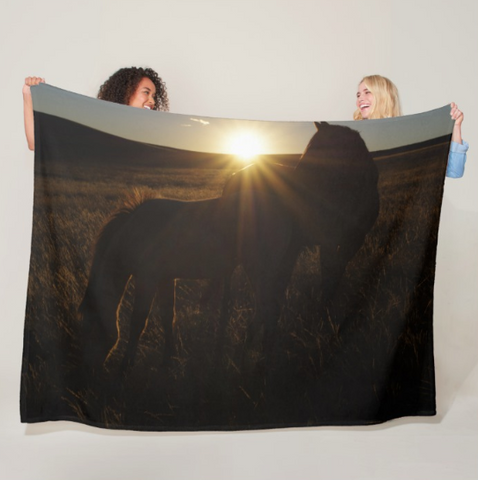 Sunset Love Fleece Blanket