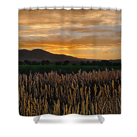 Western Skies at Sunset Shower Curtain