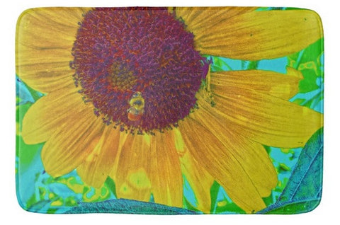 The Sunflower and The Bee Bath Mat