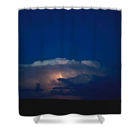Thunder Boomer Over Wyoming Skies Shower Curtain
