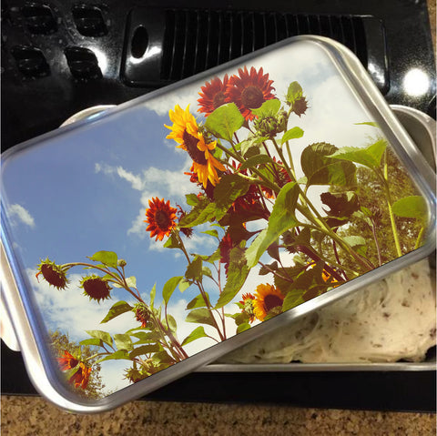Vintage Sunflowers Cake Pan with Lid