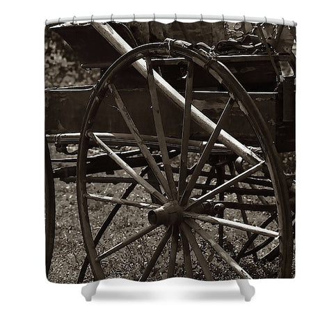 Wagon And Wheel Shower Curtain