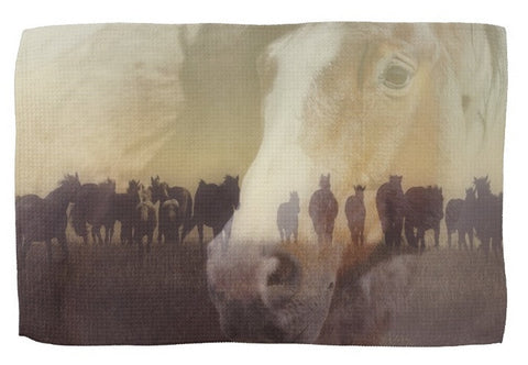 Watch Over the Last Run at Dusk Kitchen Towel