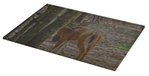 Whitetail Buck in Woods Cutting Board