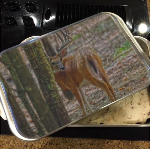 Whitetail Buck in Woods Cake Pan with Lid