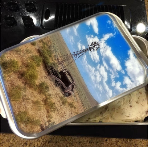 Windmill Over Lenzen Cake Pan with Lid