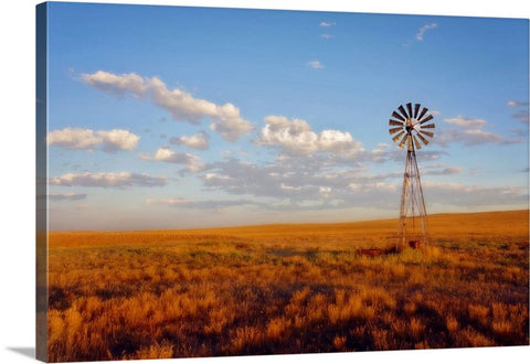 Windmill at Sunset Canvas Print