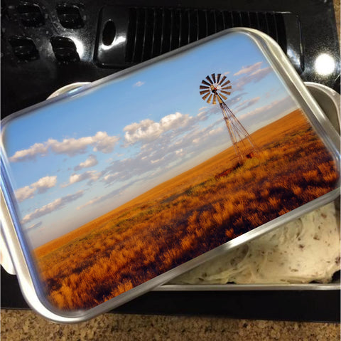 Windmill at Sunset Cake Pan with Lid