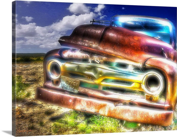 Wyoming Old Chevy Truck Canvas Print