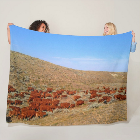 Wyoming Reds Fleece Blanket