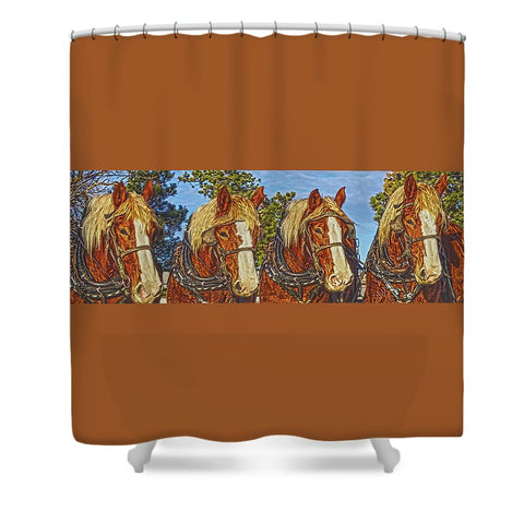 After Work Shower Curtain