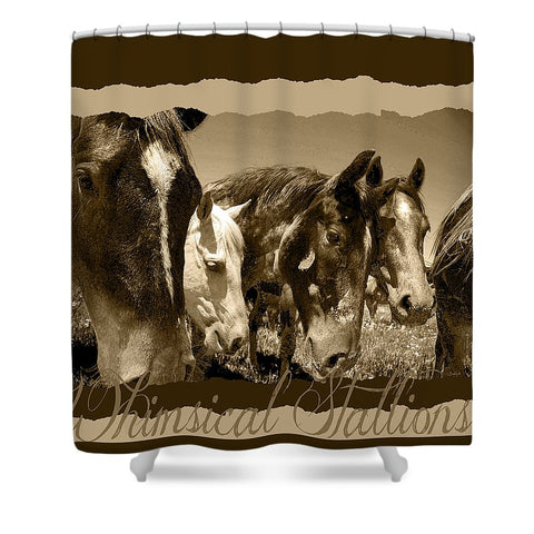 Whimsical Stallions Shower Curtain