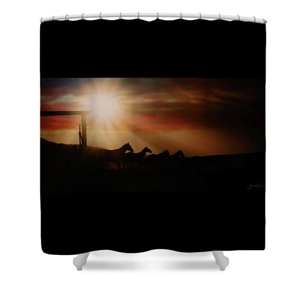Caballo Sunset Shower Curtain